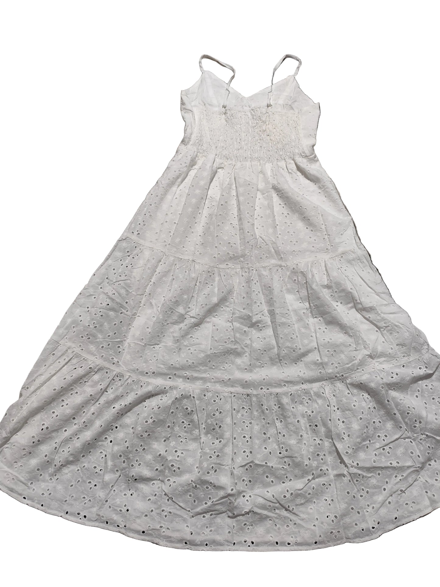 Robe Longue en Broderie Anglaise – Blancheur Éclatante(MY-58)