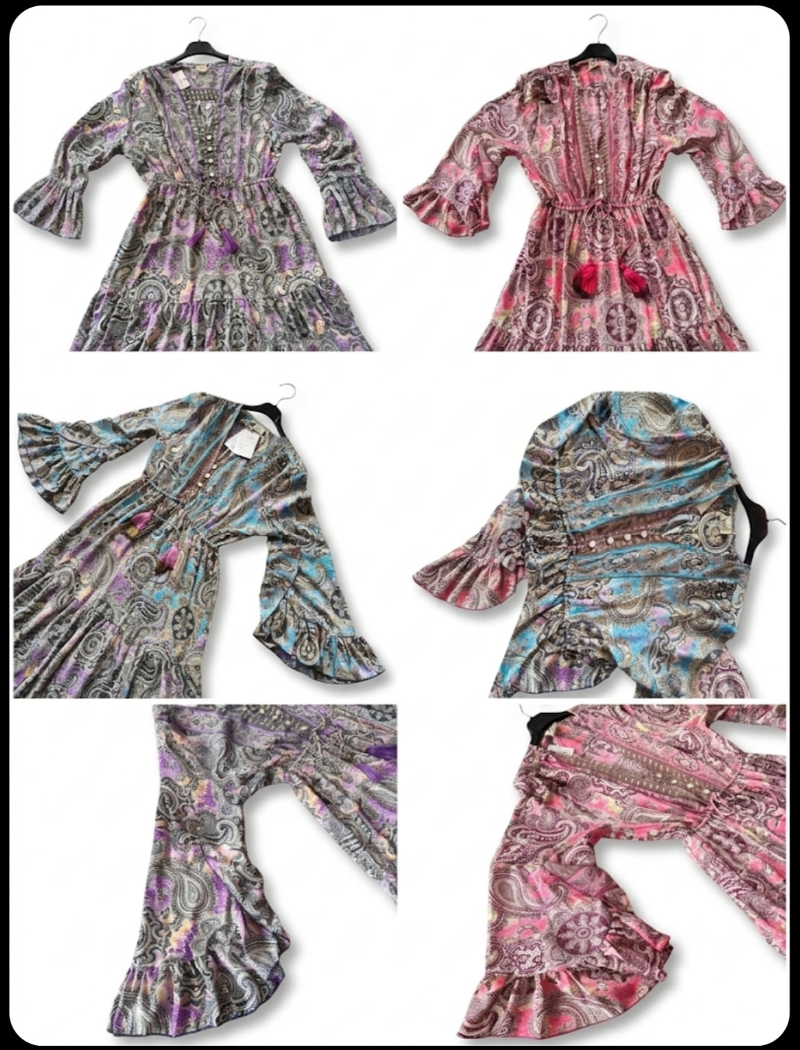 🌸 Magnifique Robe Longue Style Bohème(SOIE ARTIFICIELLE)