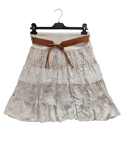 Jupe Courte Bohème "Moda Italia" – Avec Ceinture