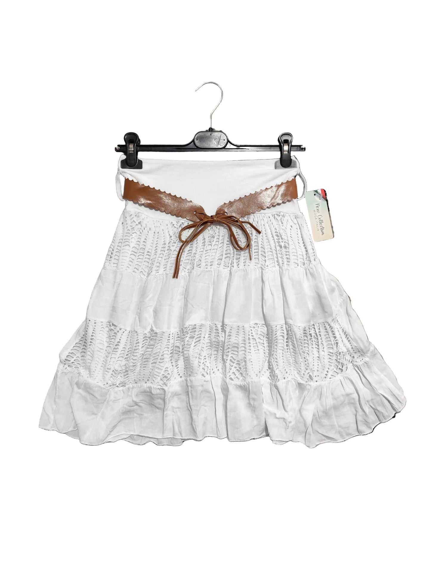Jupe Courte Bohème "Moda Italia" – Avec Ceinture