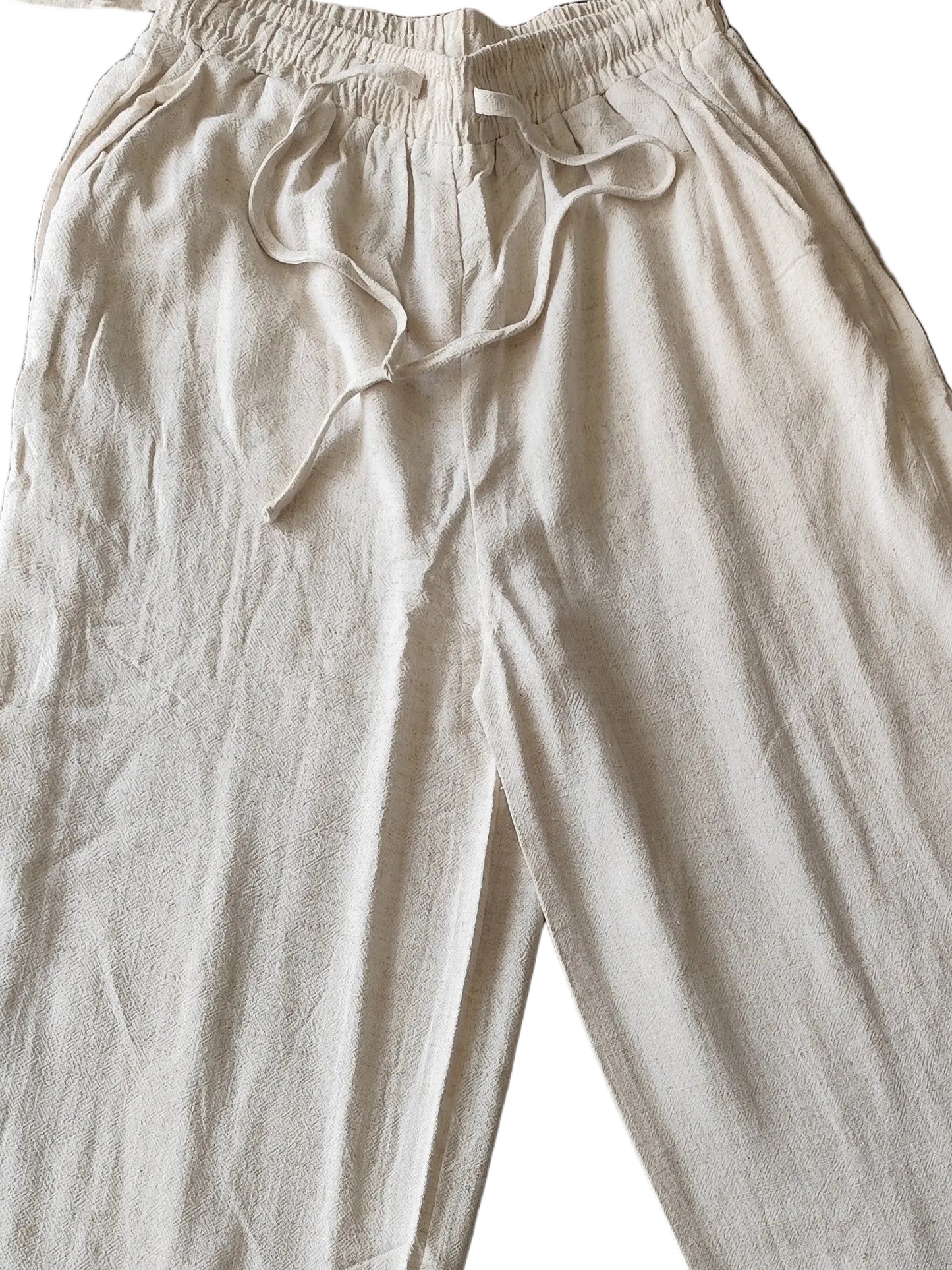 Ensemble d'Été 2 Pièces en Lin & Coton avec Broderies