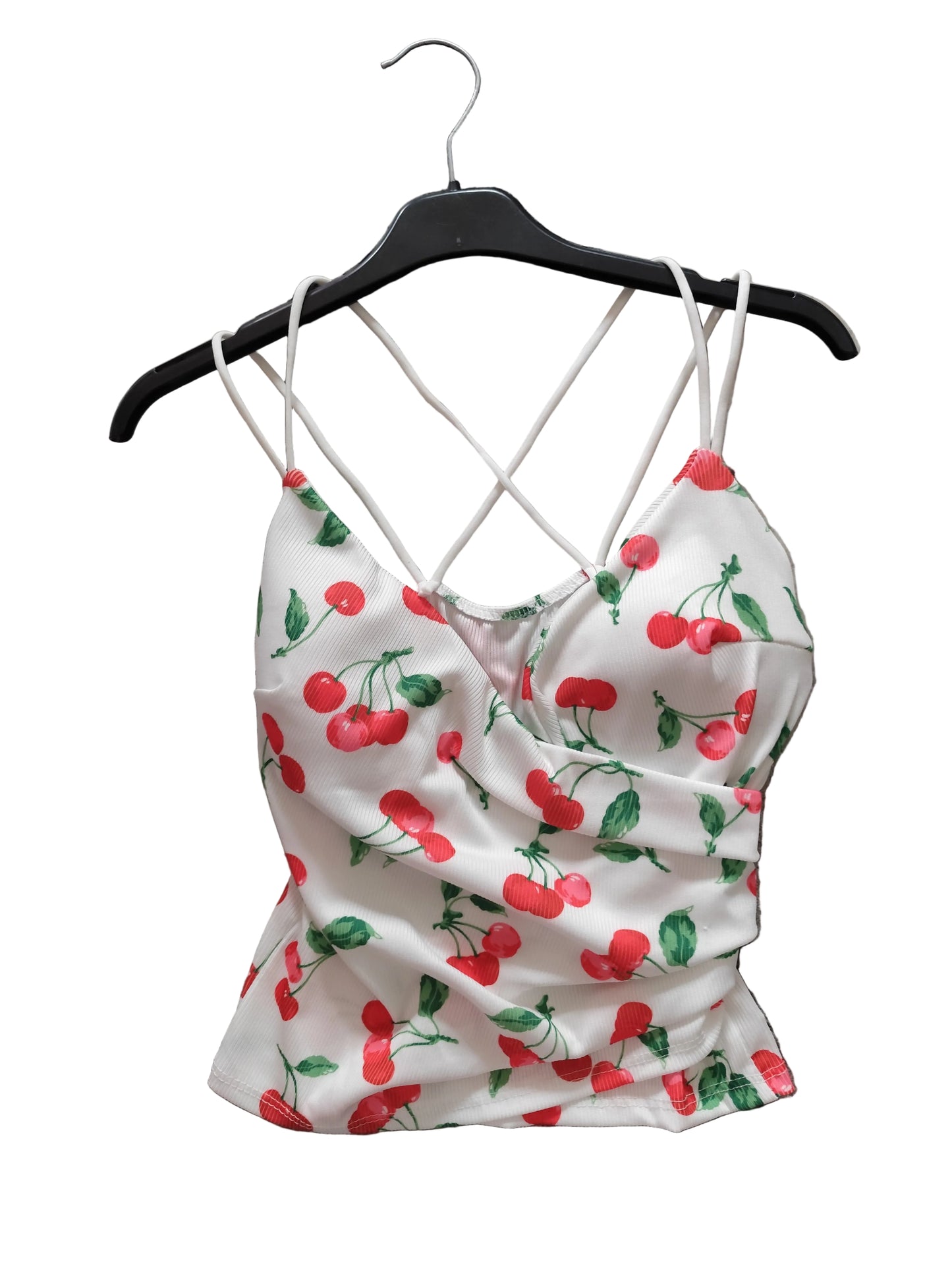 Top Cropped Imprimé Fruitier – Style Rétro & Estival