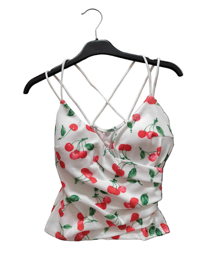 Top Cropped Imprimé Fruitier – Style Rétro & Estival