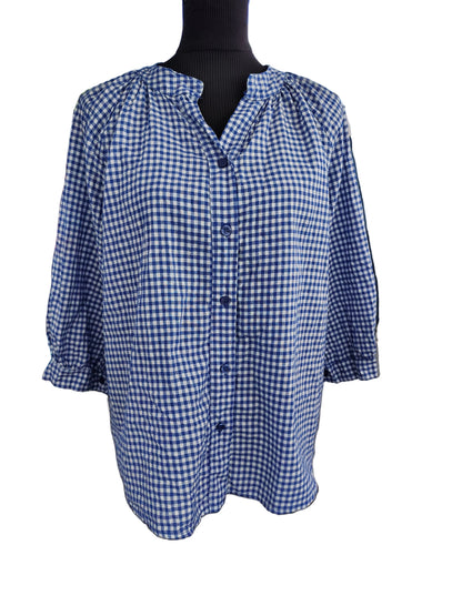 Blouse Gingham "Dolce Vita" – Fabriquée en Italie
