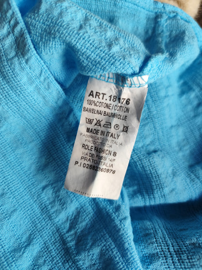 Blouse en Coton Texturé – L’Élégance Estivale Italienne
