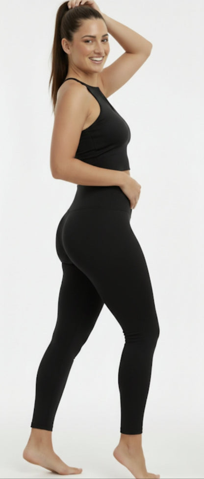 Ensemble de Sport Côtelé (Crop Top & Legging) – Plusieurs Coloris