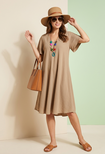 Robe d'Été Fluide "Vivi Mode" – Élégance Italienne & Confort