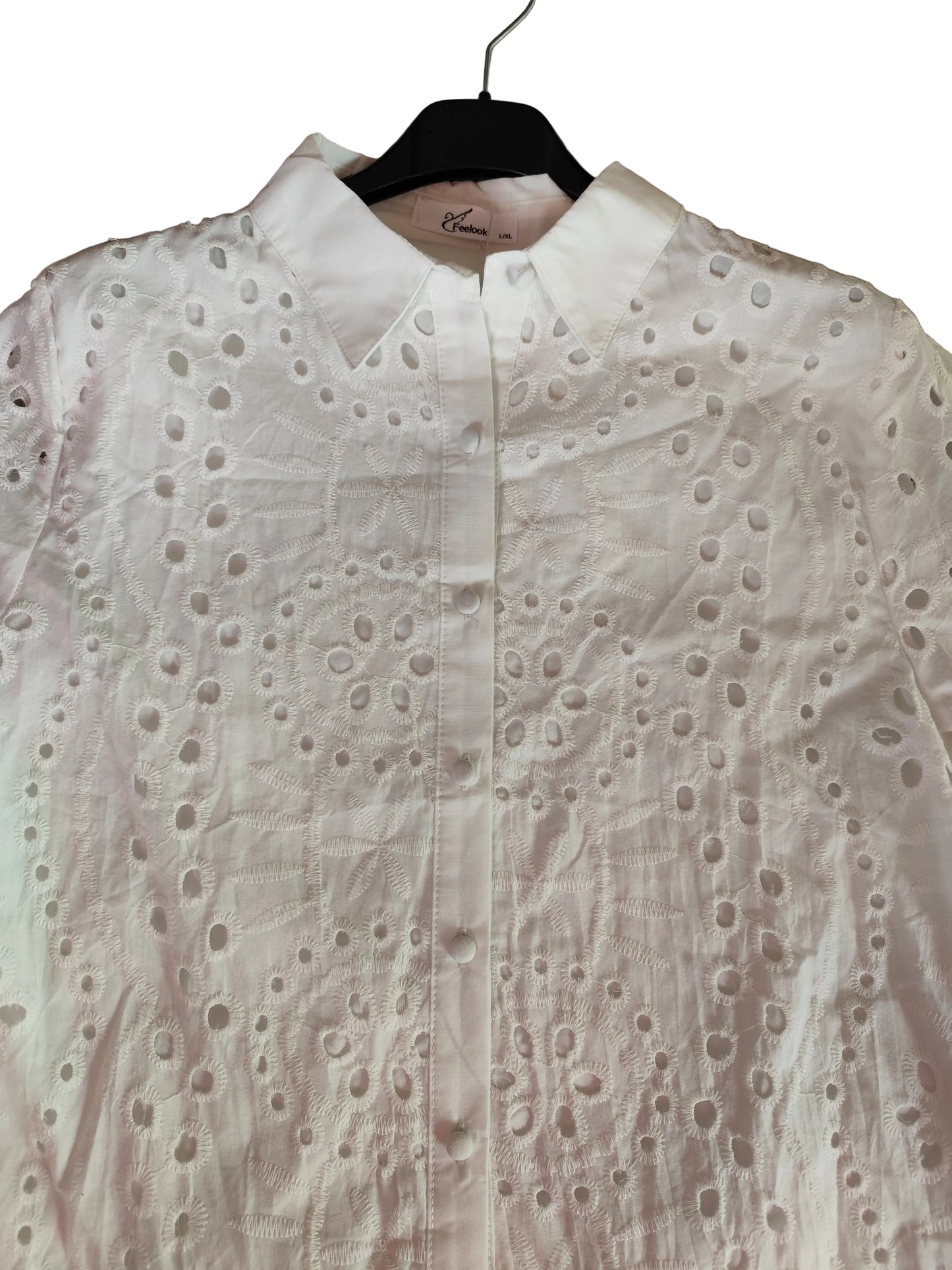 🌸 Blouse Romantique en Broderie Anglaise – 100% Coton