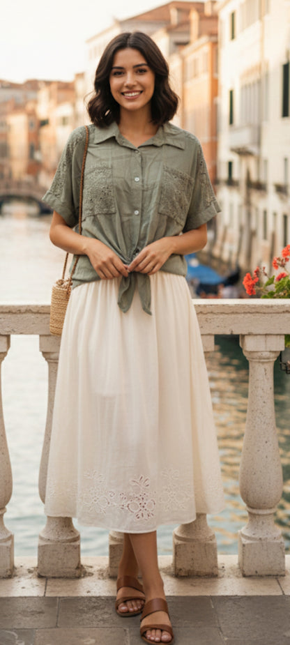 Chemise légère style bohème chic