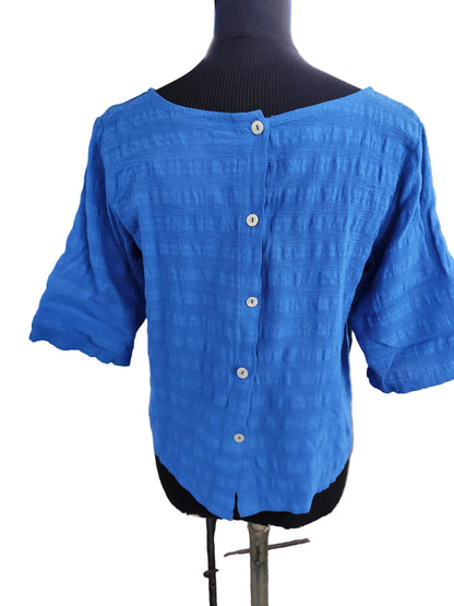 Blouse en Coton Texturé – L’Élégance Estivale Italienne