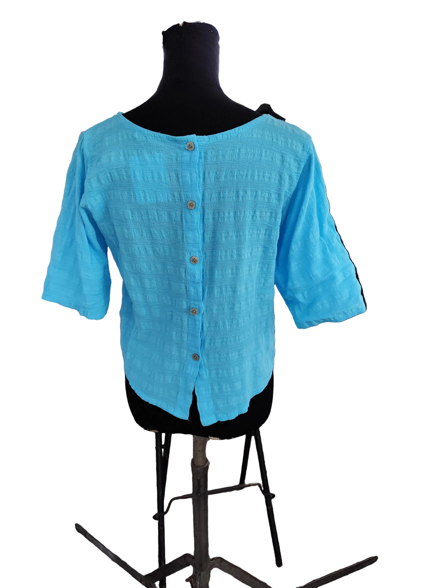 Blouse en Coton Texturé – L’Élégance Estivale Italienne