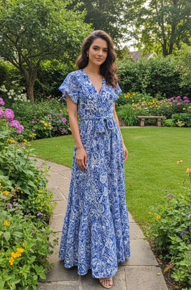 Robe Maxi Bohème à Imprimé Floral – Élégance et Fluidité