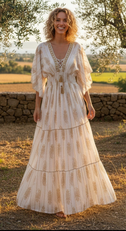 ✨ Robe Maxi Bohème-Chic – Style Riviera