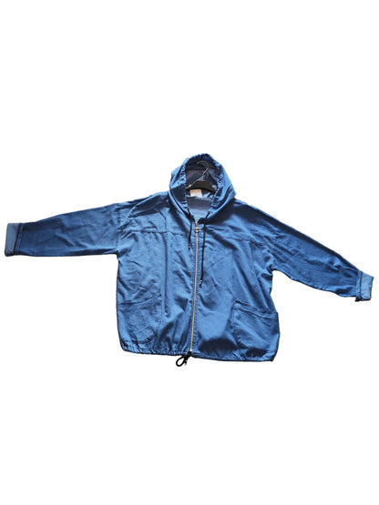 Veste Capuche en Denim Léger – Coupe Relax & Style Italien- Coupe Oversize Décontractée