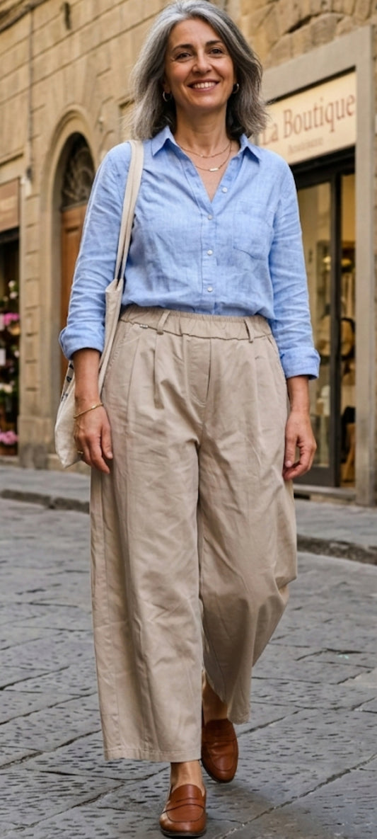 🌟 Pantalon Large Style "Chic Italien" – Confort & Élégance