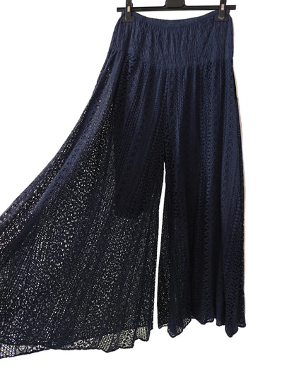 Pantalon Palazzo en Dentelle Crochet – Esprit Bohème Chic