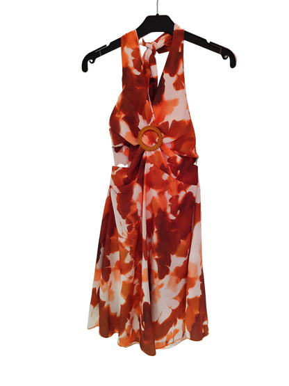 Robe d’Été Dos Nu - Imprimé Floral Abstrait