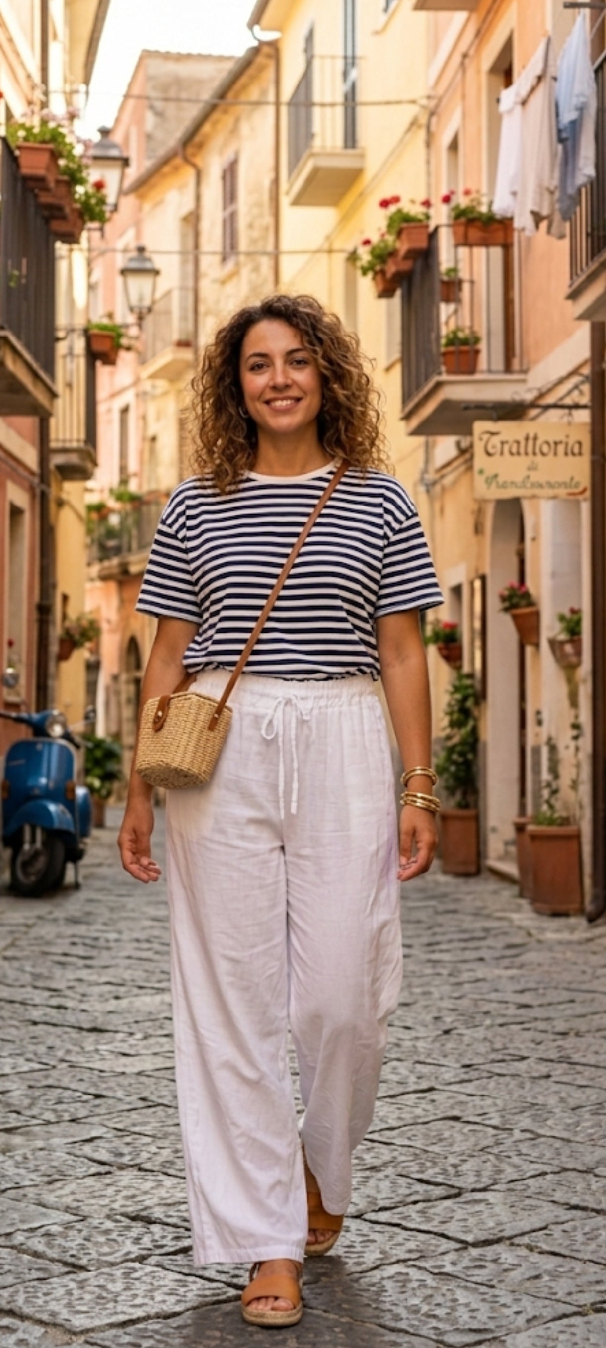 Pantalon Large en Coton & Viscose – Esprit Bohème Chic