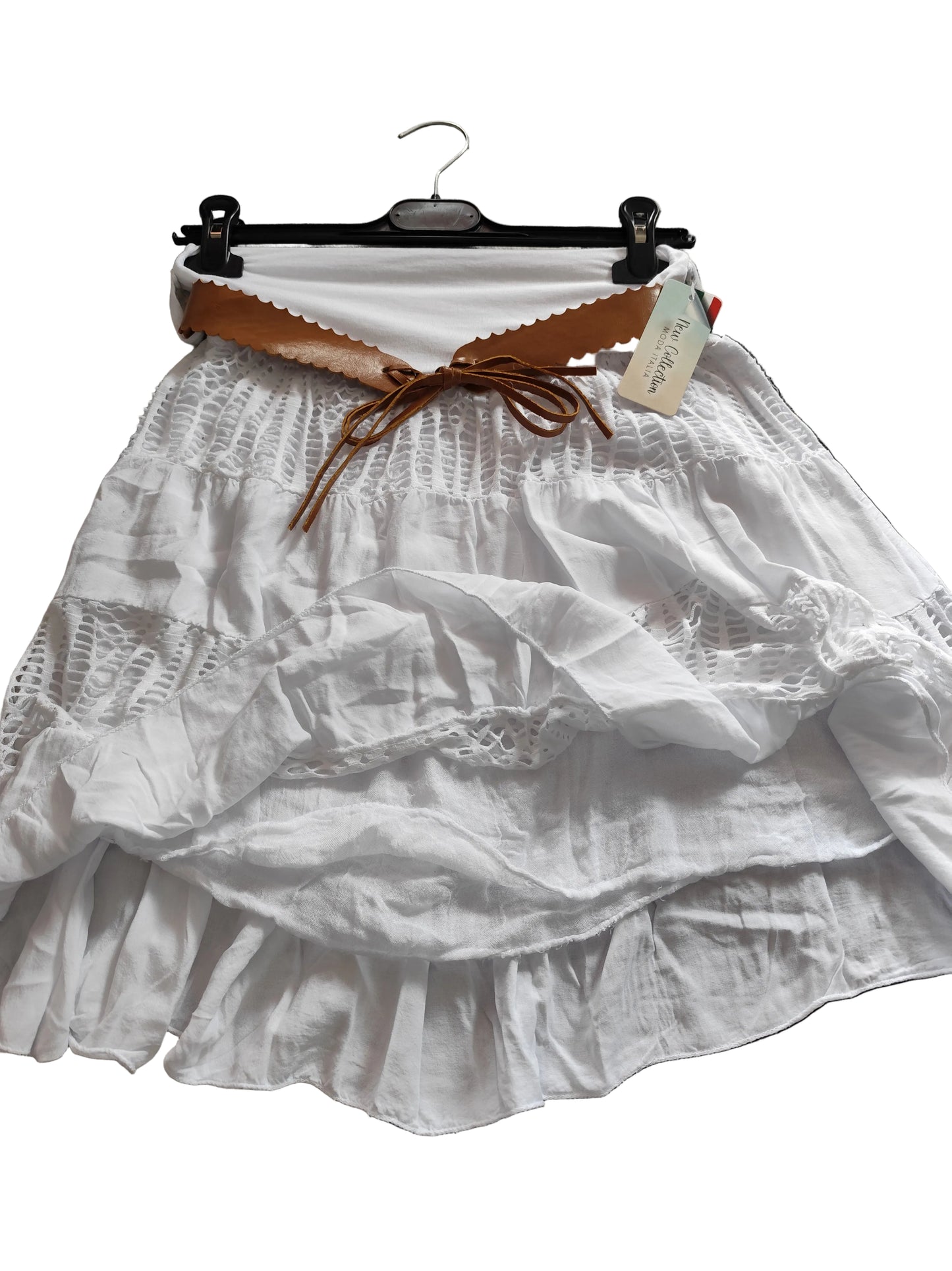 Jupe Courte Bohème "Moda Italia" – Avec Ceinture