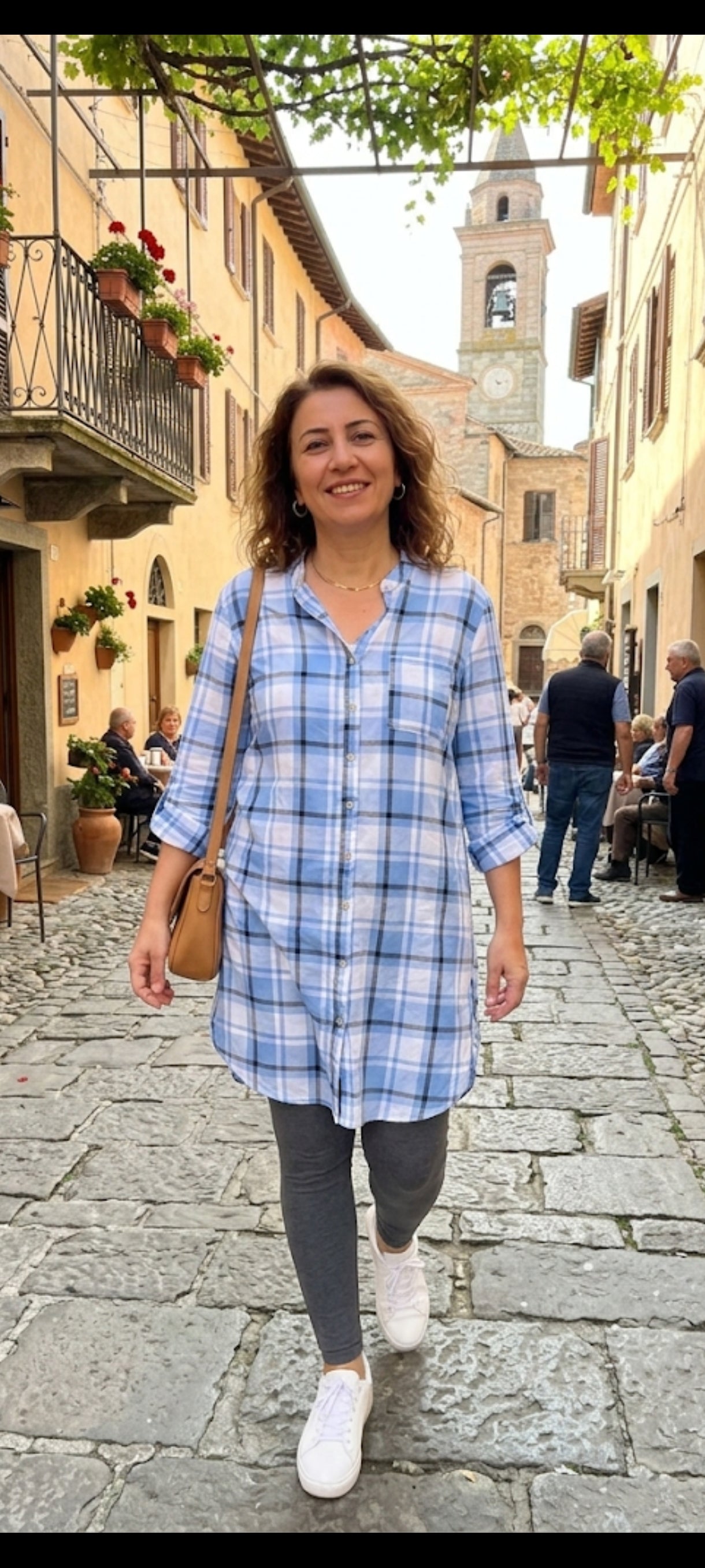 Tunique Chemise à Carreaux – 100% Coton (Taille Unique)