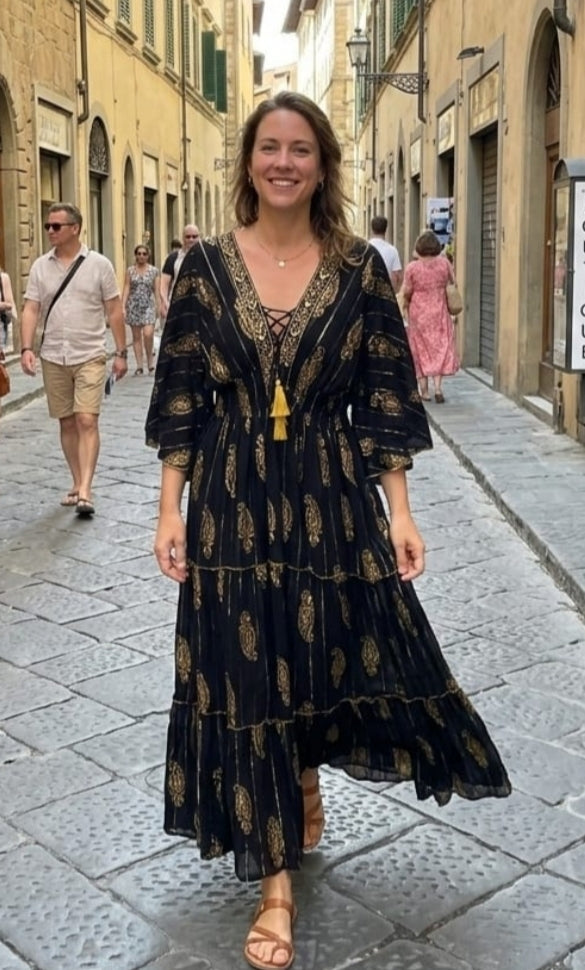 ✨ Robe Maxi Bohème-Chic – Style Riviera