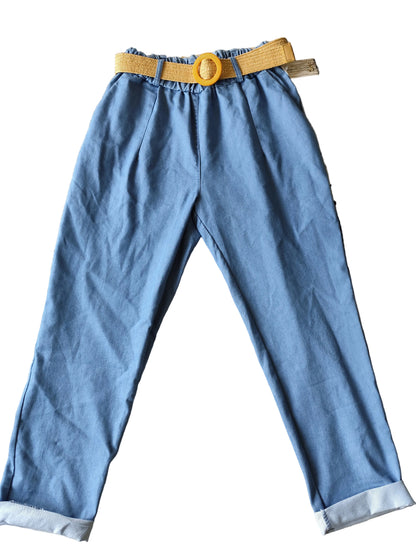 Pantalon Carotte en Denim Léger – Style Italien & Confort Absolu