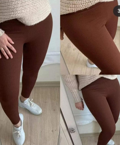 Leggings côtelé taille haute