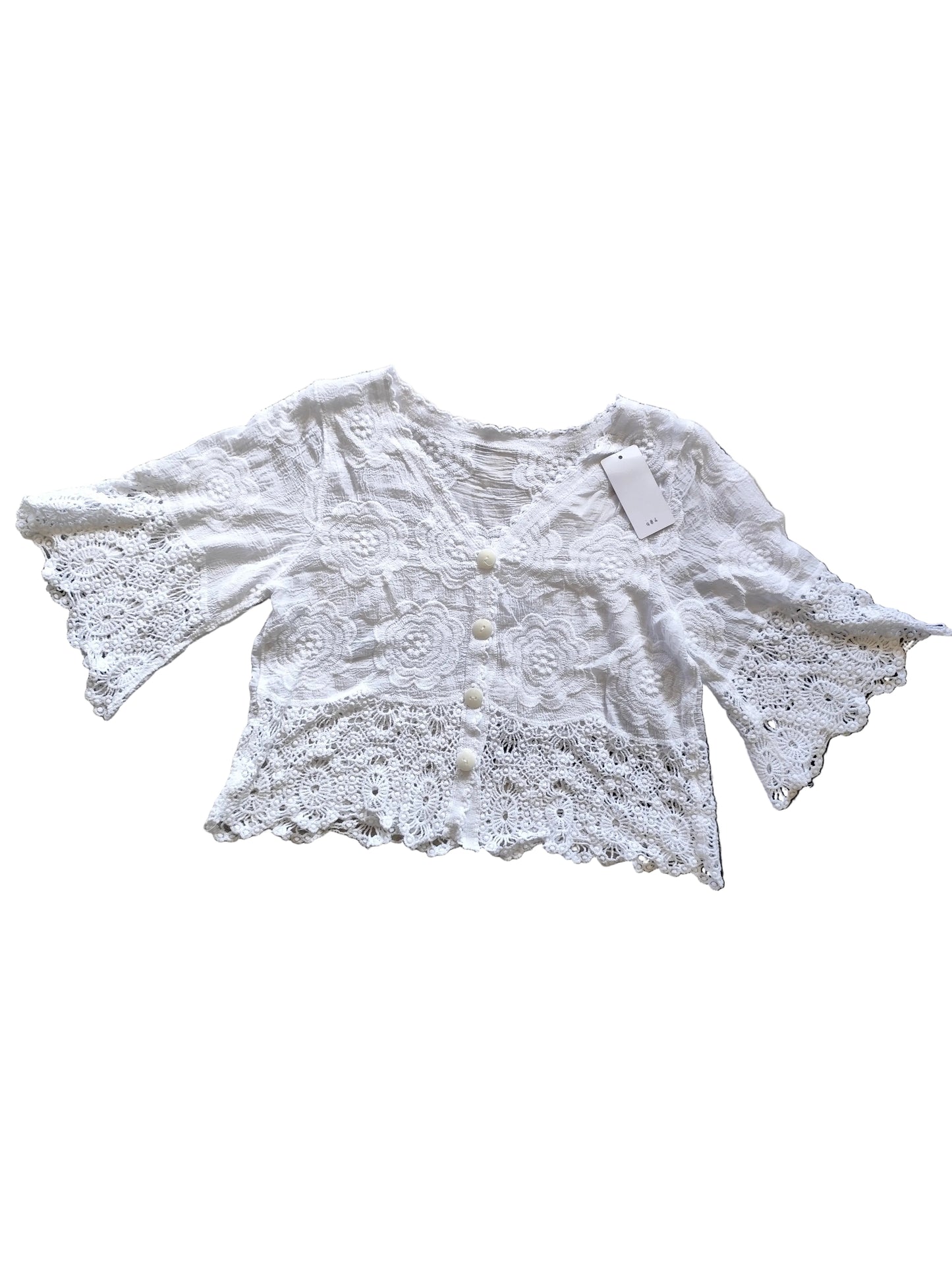 Blouse Romantique en Coton Brodé – Style Bohème Chic
