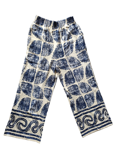 Pantalon Large Imprimé "Coquillages" - Style Bohème Chic