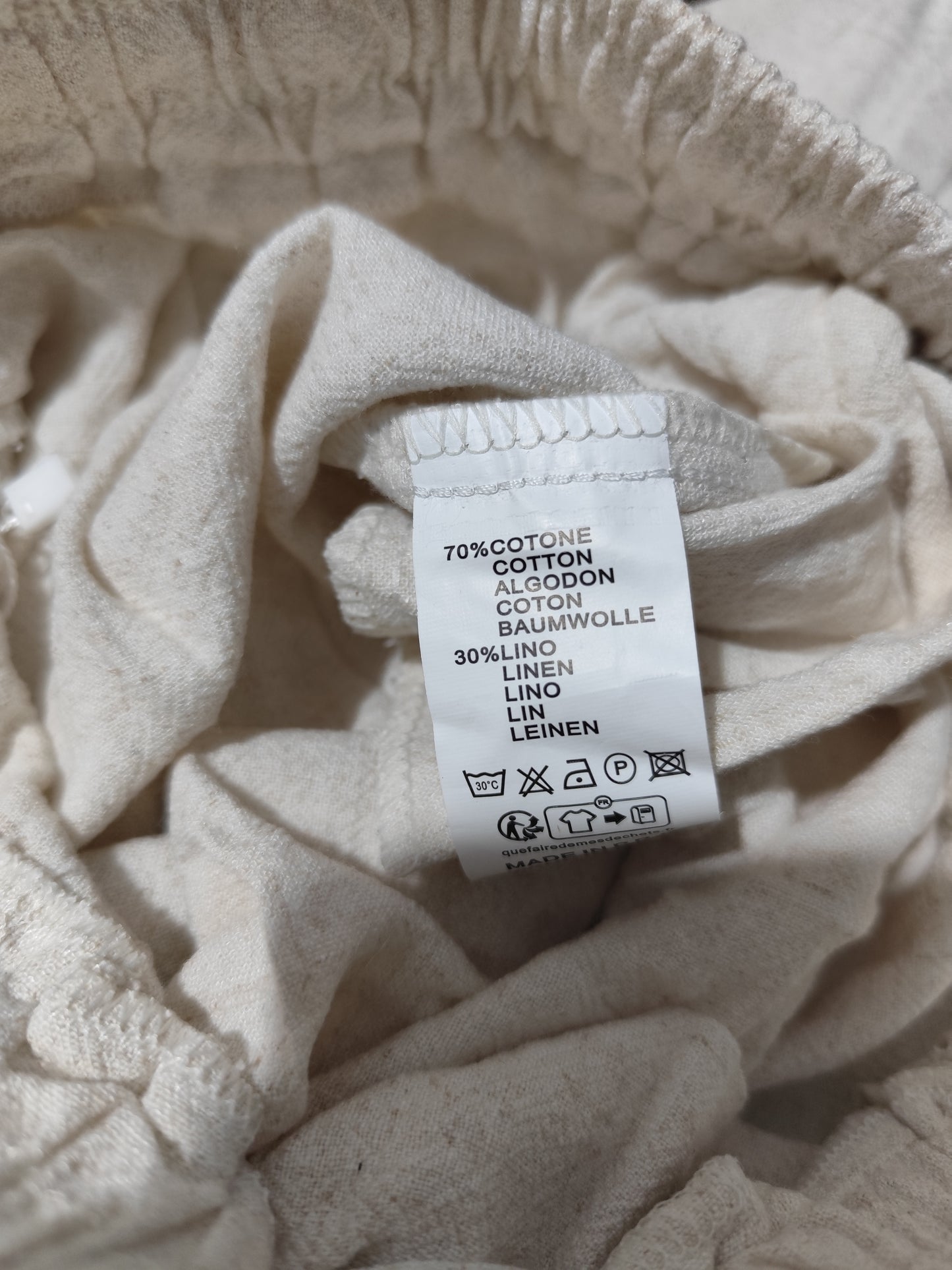 Pantalon Large en Gaze de Coton & Lin – L'Élégance Décontractée"(J005)"