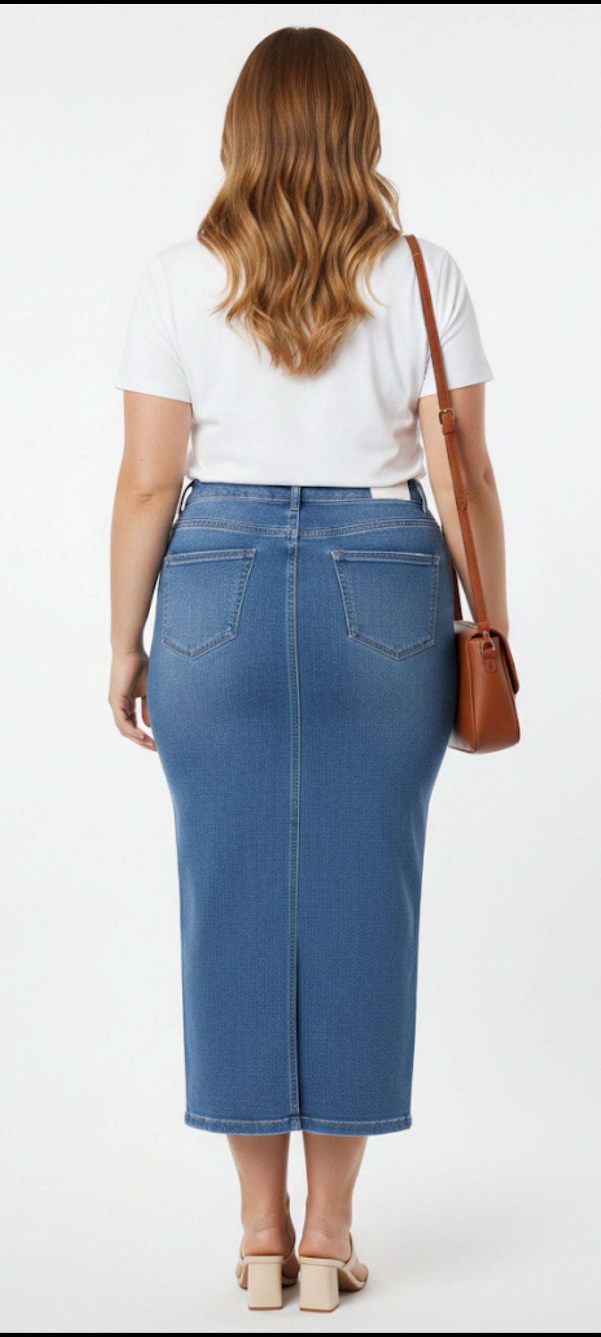 Jupe Longue en Jean – Coupe Droite & Taille Haute ✨