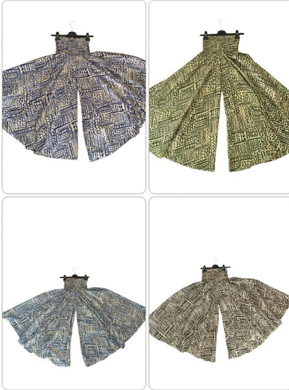 🌟 Pantalon Palazzo en Soie d'Art (Art Silk) – Élégance & Confort