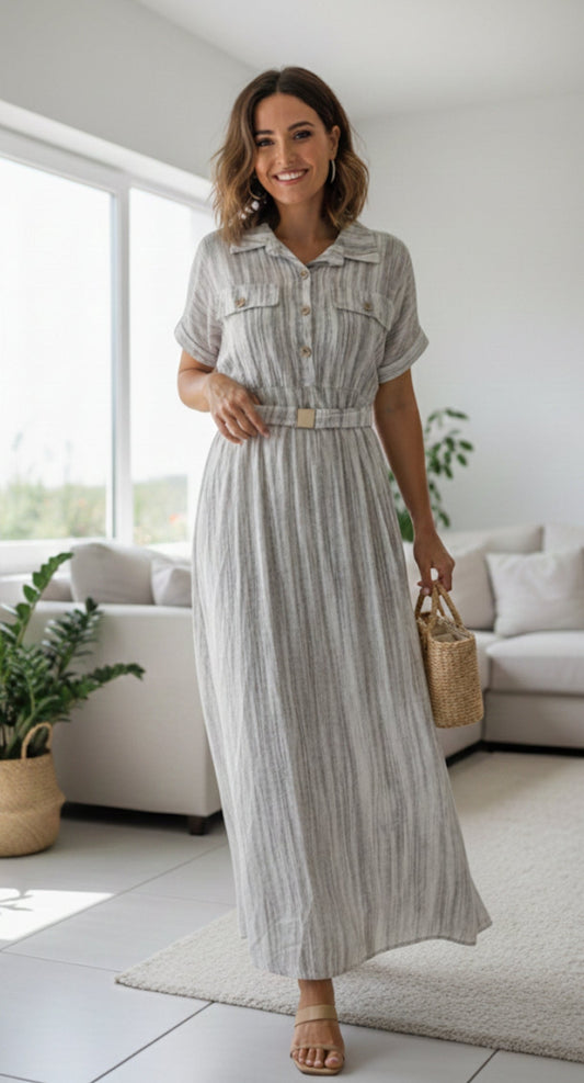 Robe Longue Esprit Safari – Chic & Naturelle ✨