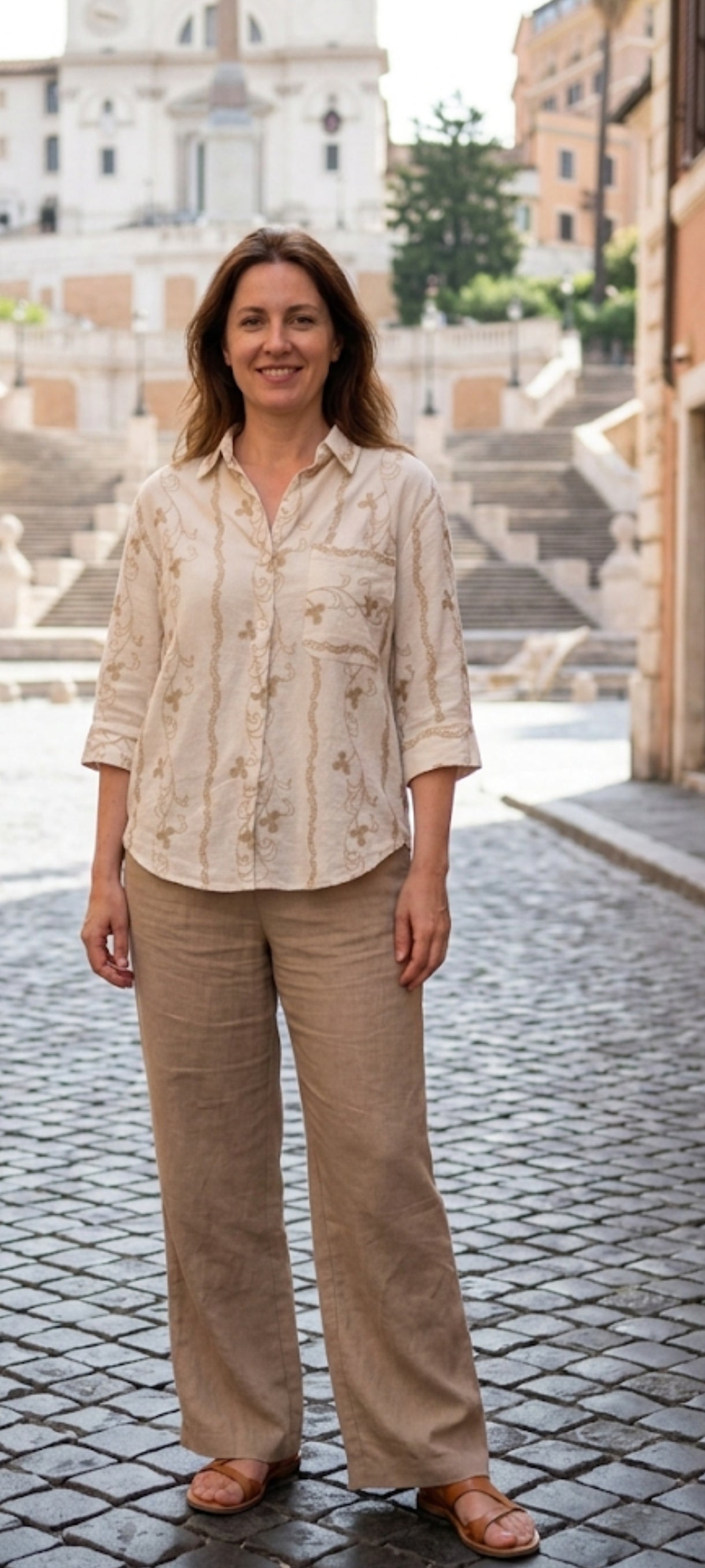 Chemise en Coton Brodé - Style Bohème Chic
