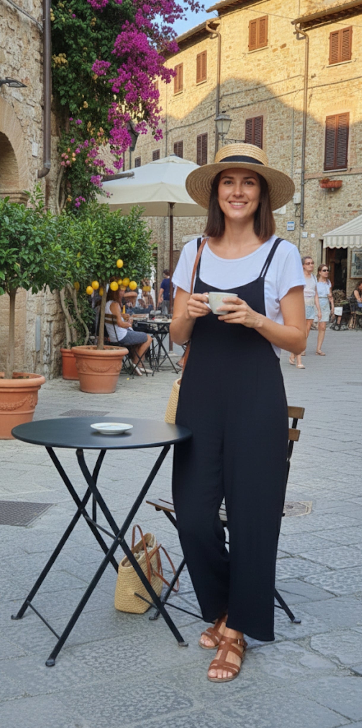 🌿 Combinaison Large & Tee-shirt – Style Bohème Chic
