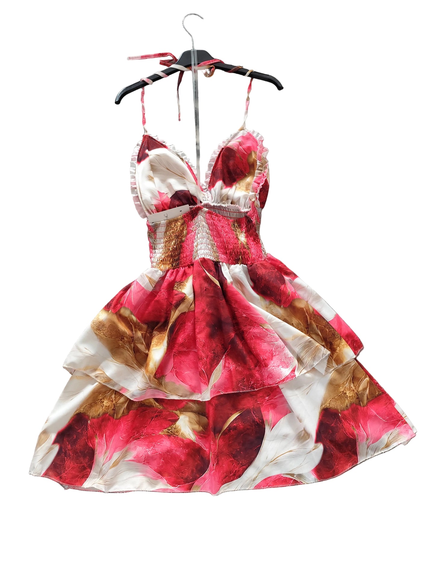 🌸 Robe Patineuse Fleurie – Dos Nu & Bohème 🌸