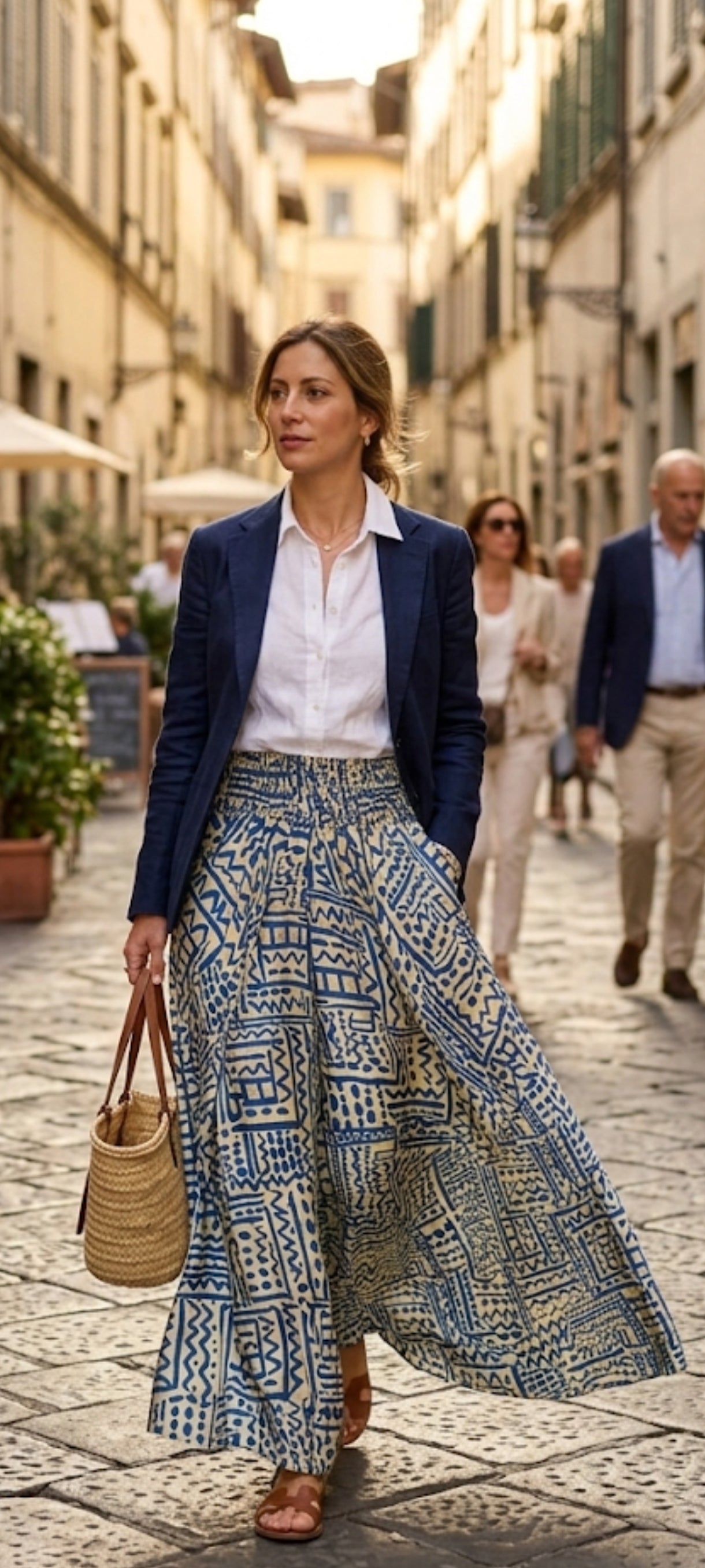 🌟 Pantalon Palazzo en Soie d'Art (Art Silk) – Élégance & Confort