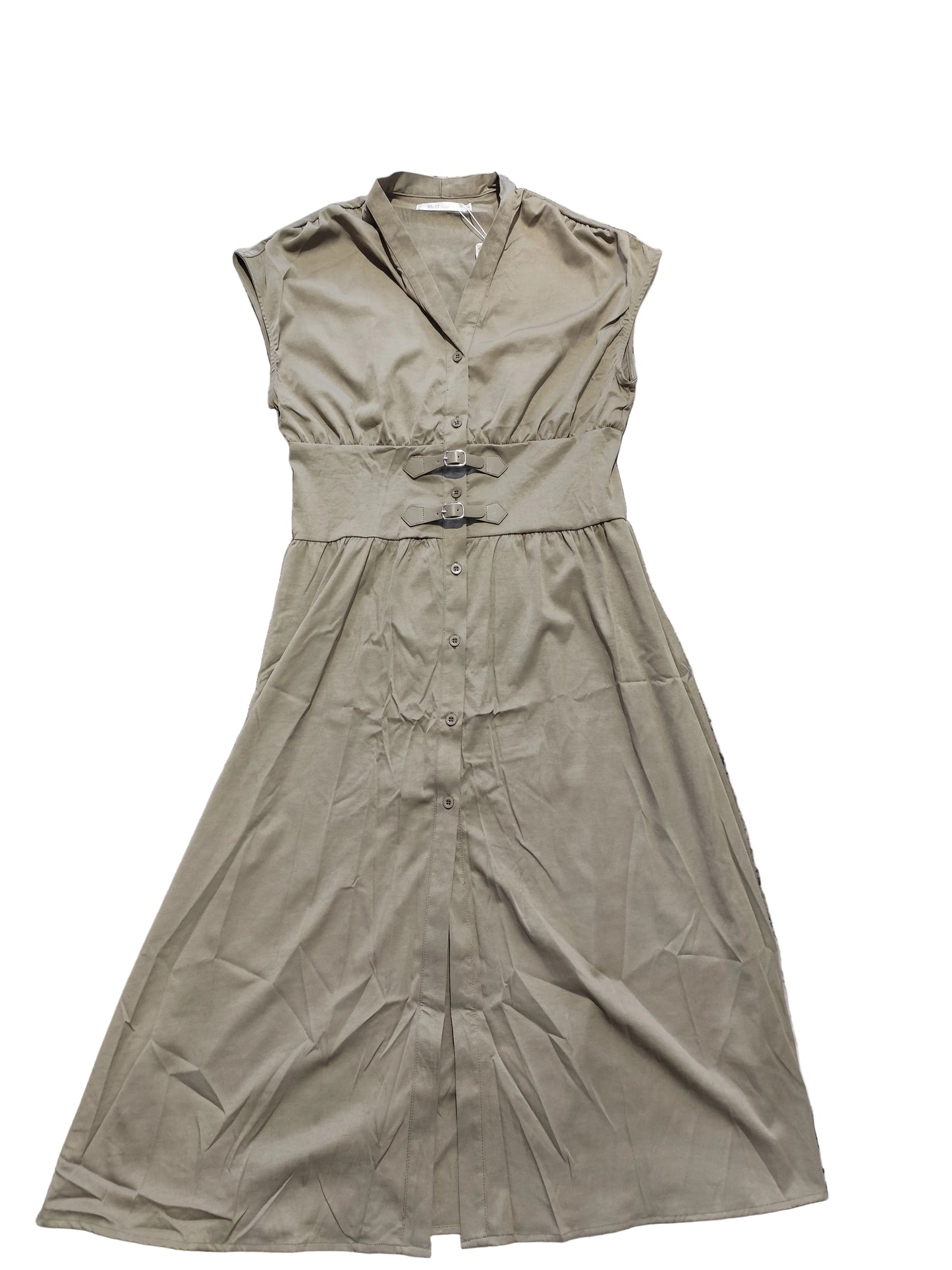 Robe Midi Évasée – Style Safari Chic & Taille Cintrée"(gf-279)"