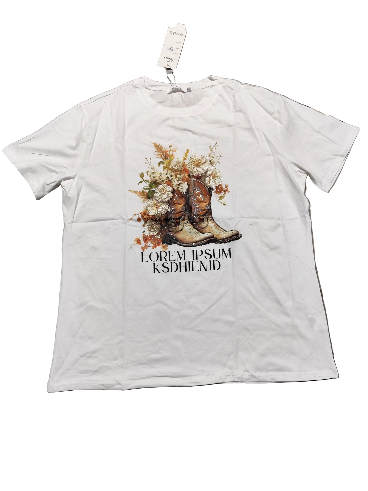 T-Shirt Graphique "Chic & Strass" – Éclat et Confort