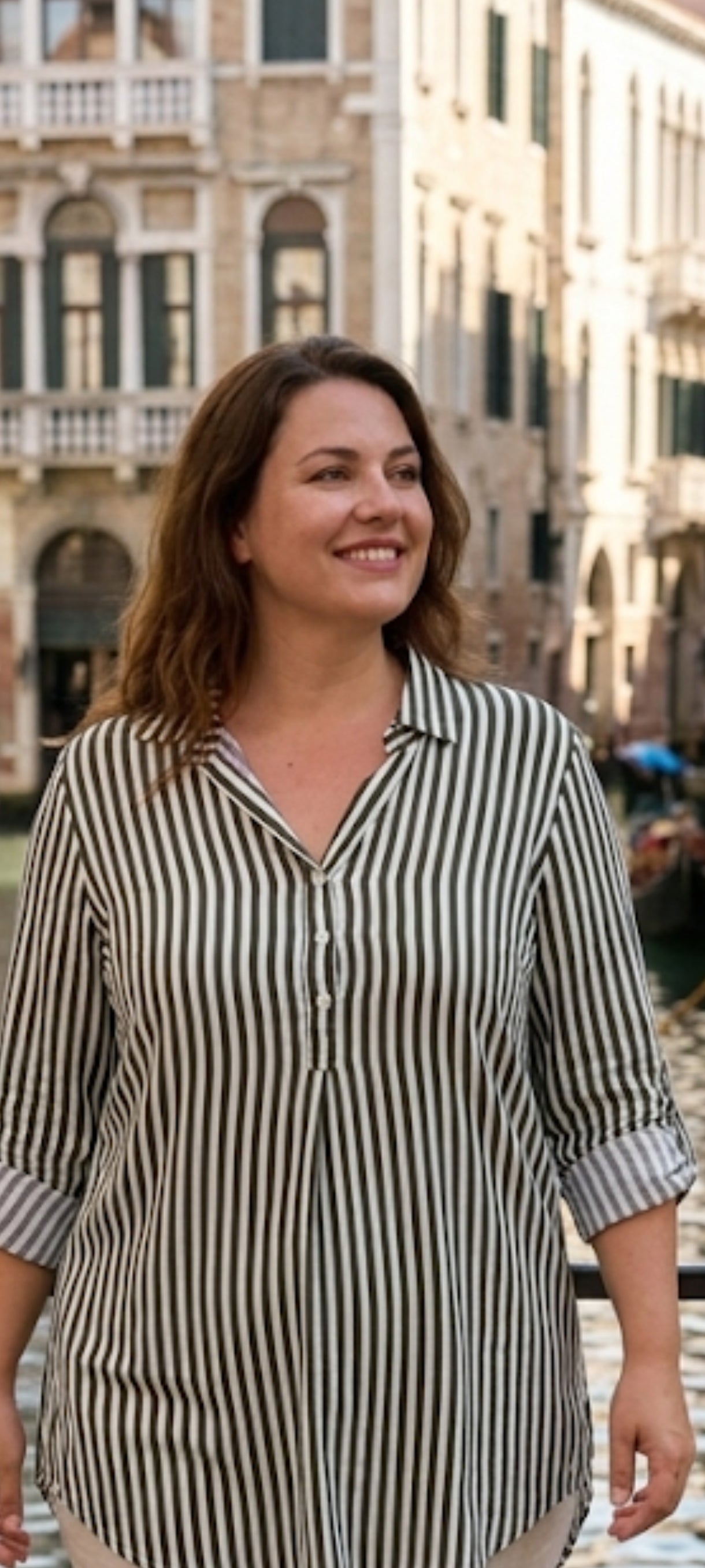 Tunique Longue Rayée - Chic & Décontractée (Style Italien)