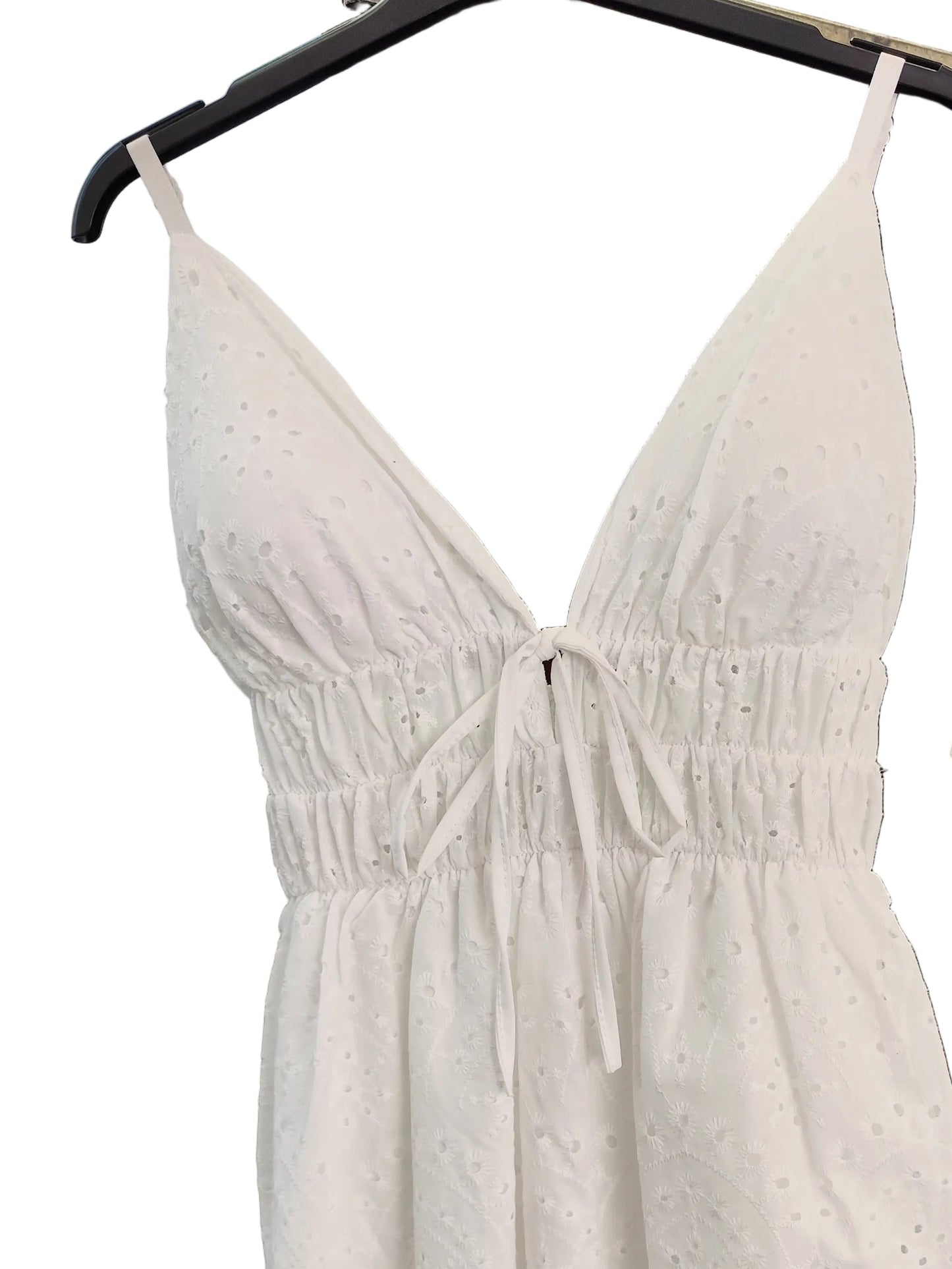 Combishort en Broderie Anglaise – Blanc Bohème
