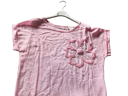 Blouse légère à motif fleur brodée – Style bohème chic