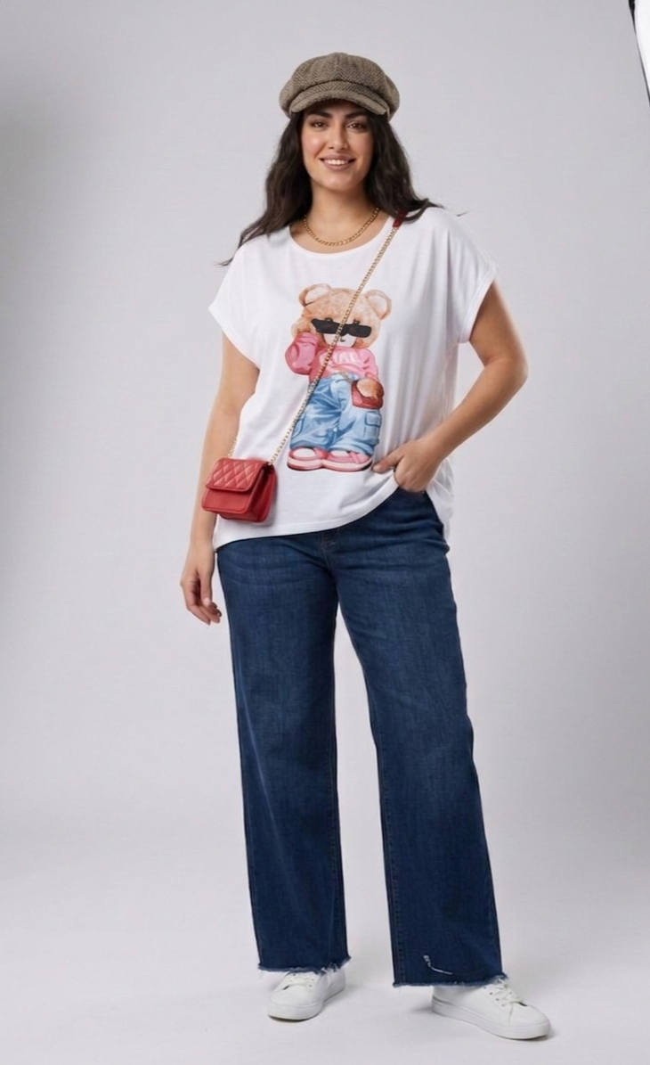 🌟 T-Shirt Graphique "Chic & Relax" – Fabriqué en Italie