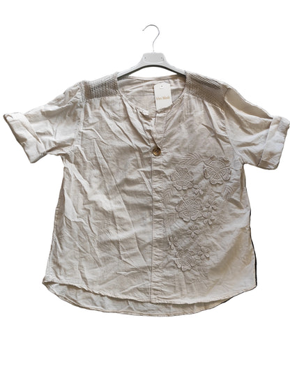 Tunique Bohème en Coton avec Broderies Florales