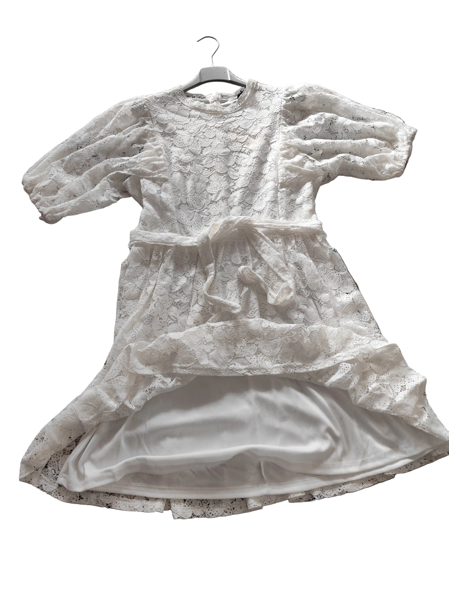 ✨ Robe Courte en Dentelle Blanche – Style Romantique & Bohème ✨