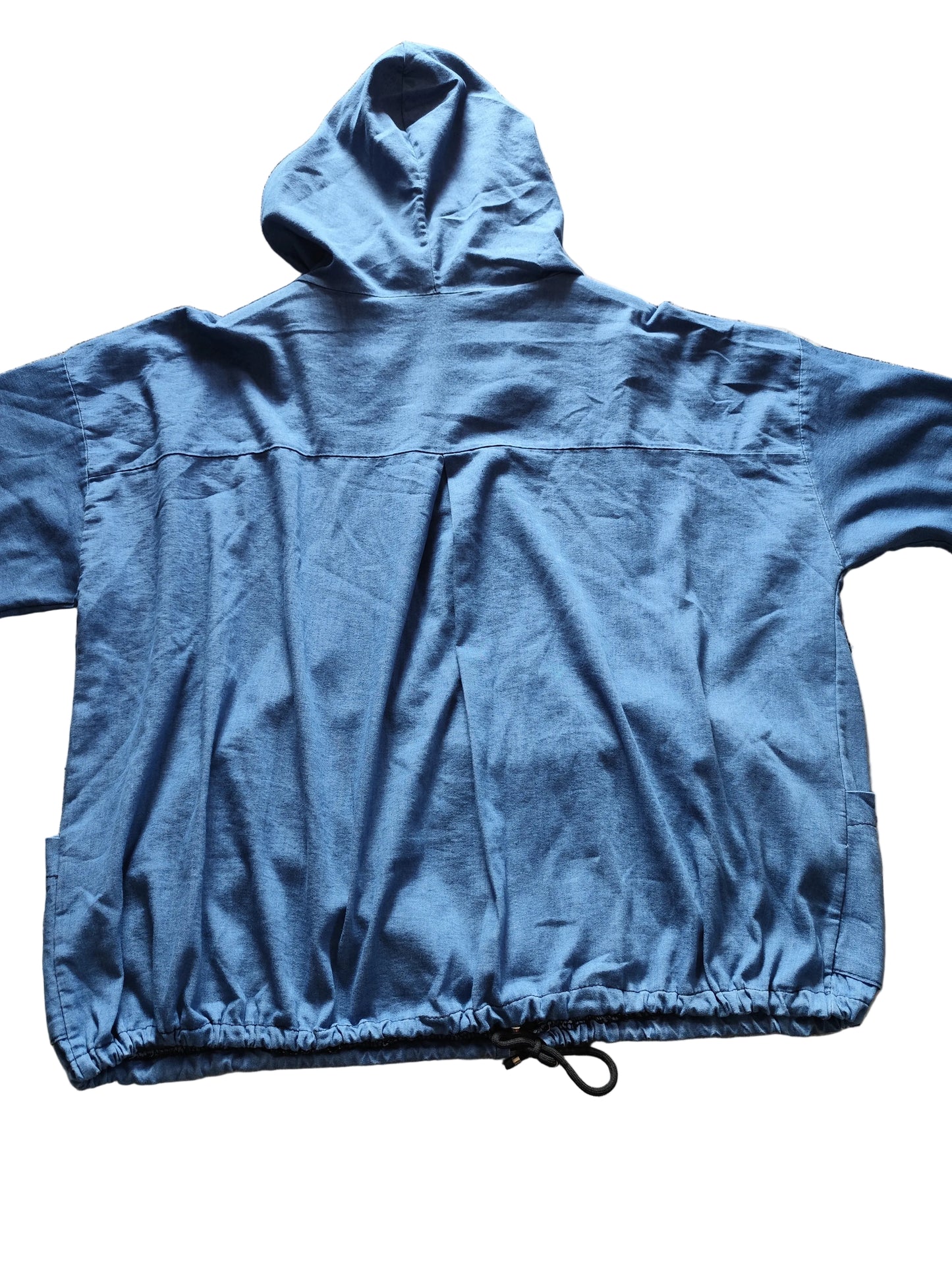 Veste Capuche en Denim Léger – Coupe Relax & Style Italien- Coupe Oversize Décontractée