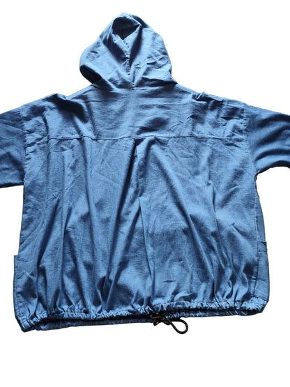 Veste Capuche en Denim Léger – Coupe Relax & Style Italien- Coupe Oversize Décontractée